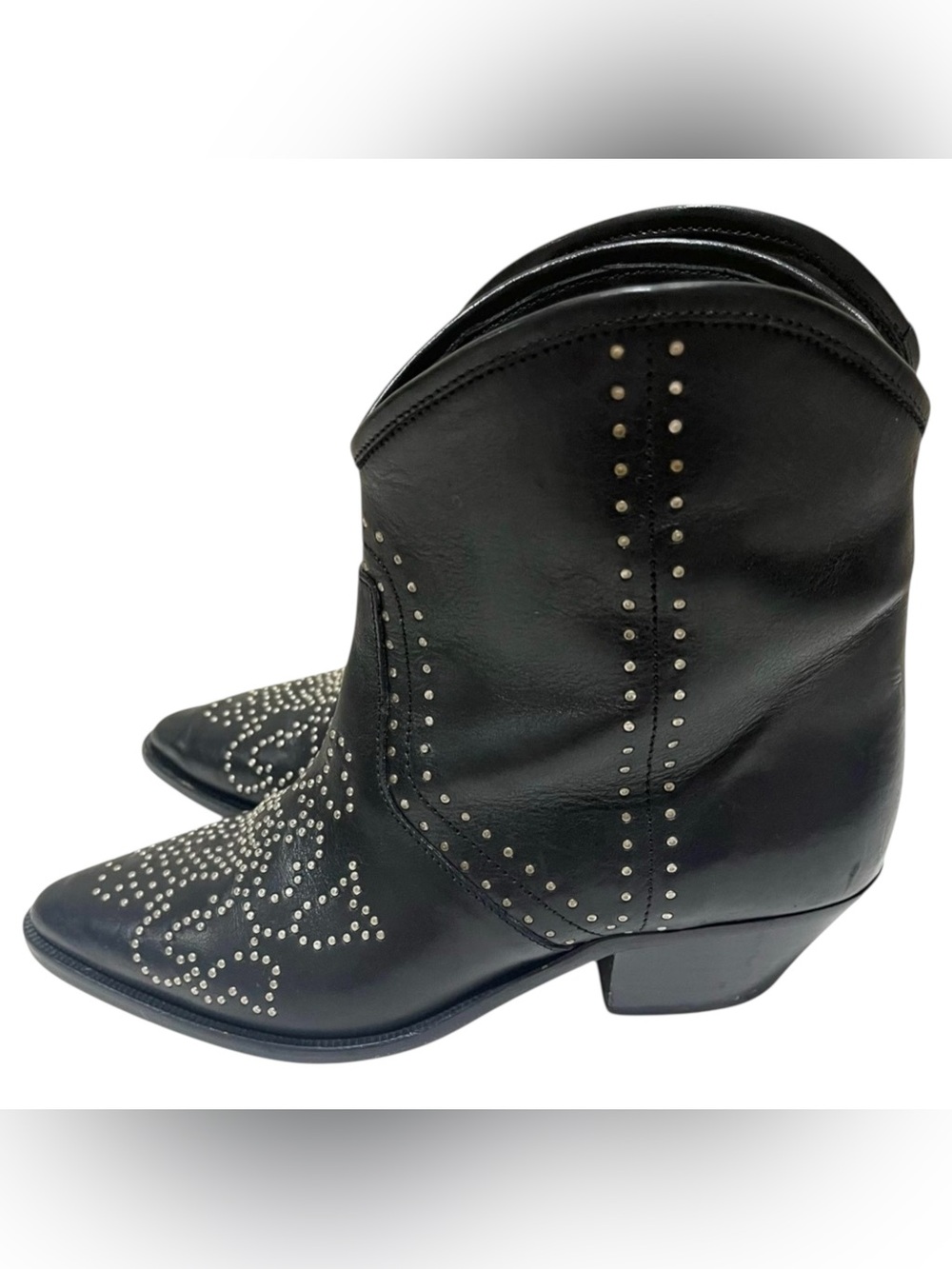 Isabel Marant Black Leather Ankle Boots - Picture 4 of 7